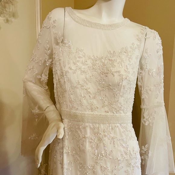 Adrianna Papell Women's Beaded Sheath Dress Size 12 - Picture 4 of 16